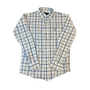 Ariat Boys Pro Phelix LS Shirt Blue Green Yellow Plaid Button Down 10048657